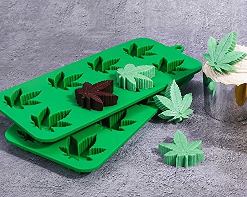 Webake Marijuana Maple Leaf Silicone Candy Molds (2 pack)