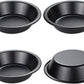 Webake Mini 5 Inch Black Nonstick Round Pie Pans (4 Pack)