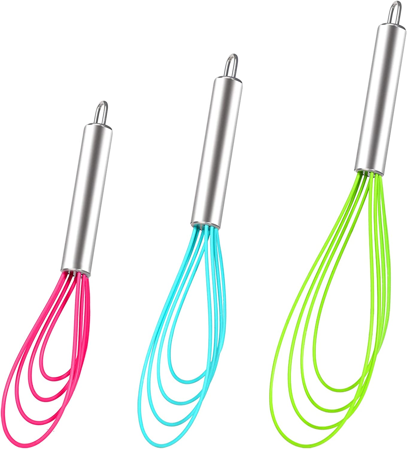 Webake Heat Resistant Non-stick Flat Whisk (Set of 3)