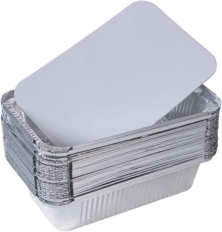 Webake 9 x 5 inch 3 Lb Aluminum Foil Tin Bread Loaf Pans (Pack of 30 with Lids)