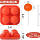 Webake Silicone Sphere Lollipop Hard Candy Chocolate Molds with 100 Paper Sticks