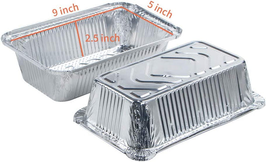 Plasticpro Disposable 5 lb Aluminum Takeout Tin Foil Baking Pans 7'' x 10'' x 3'' inch Bakeware - Cookware Perfect for Baking Cakes,Brownies,Bread