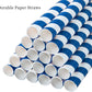 Webake 7.75x0.4 Inch Biodegradable Jumbo Thick Navy Blue Straws to Drink (100 Pack)