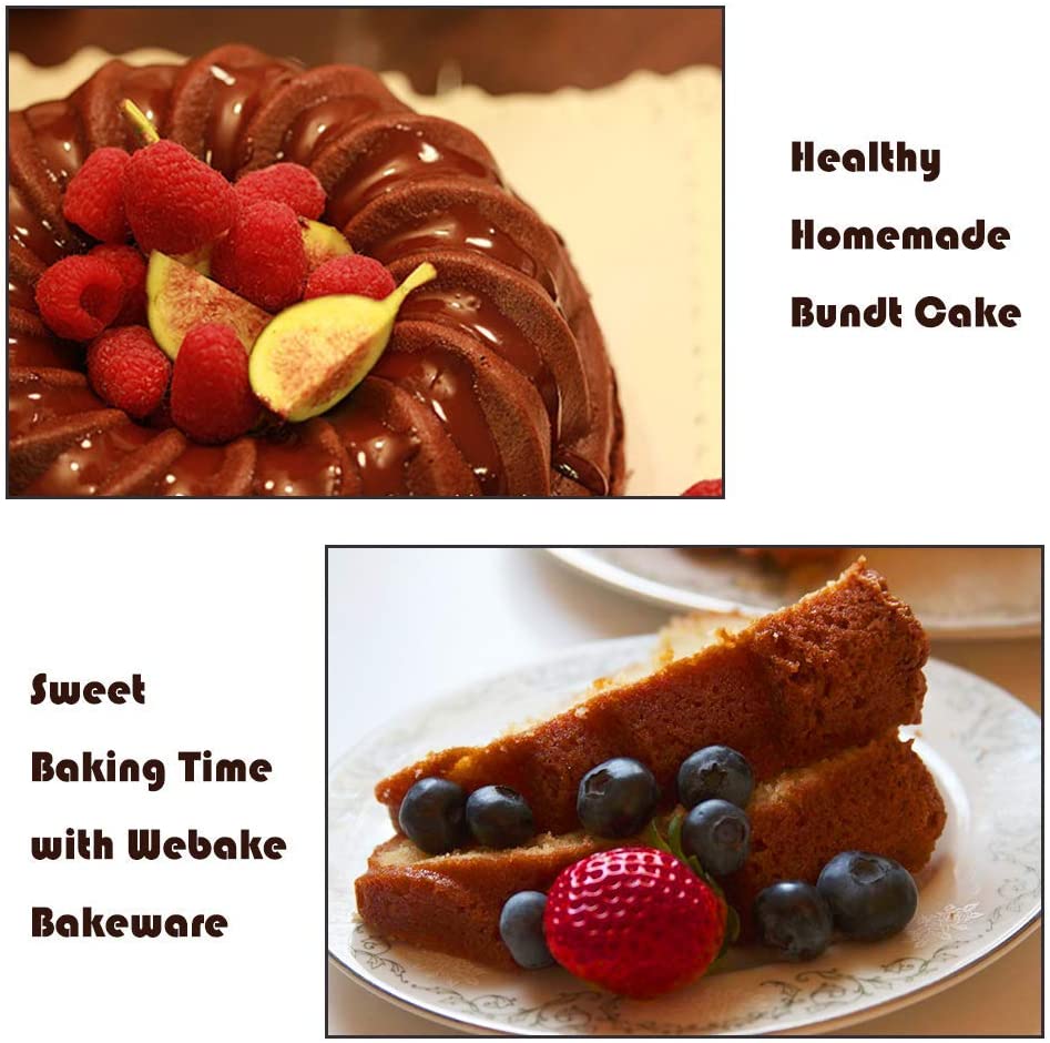 Webake 10 Inch non-stick bundt cake baking pan