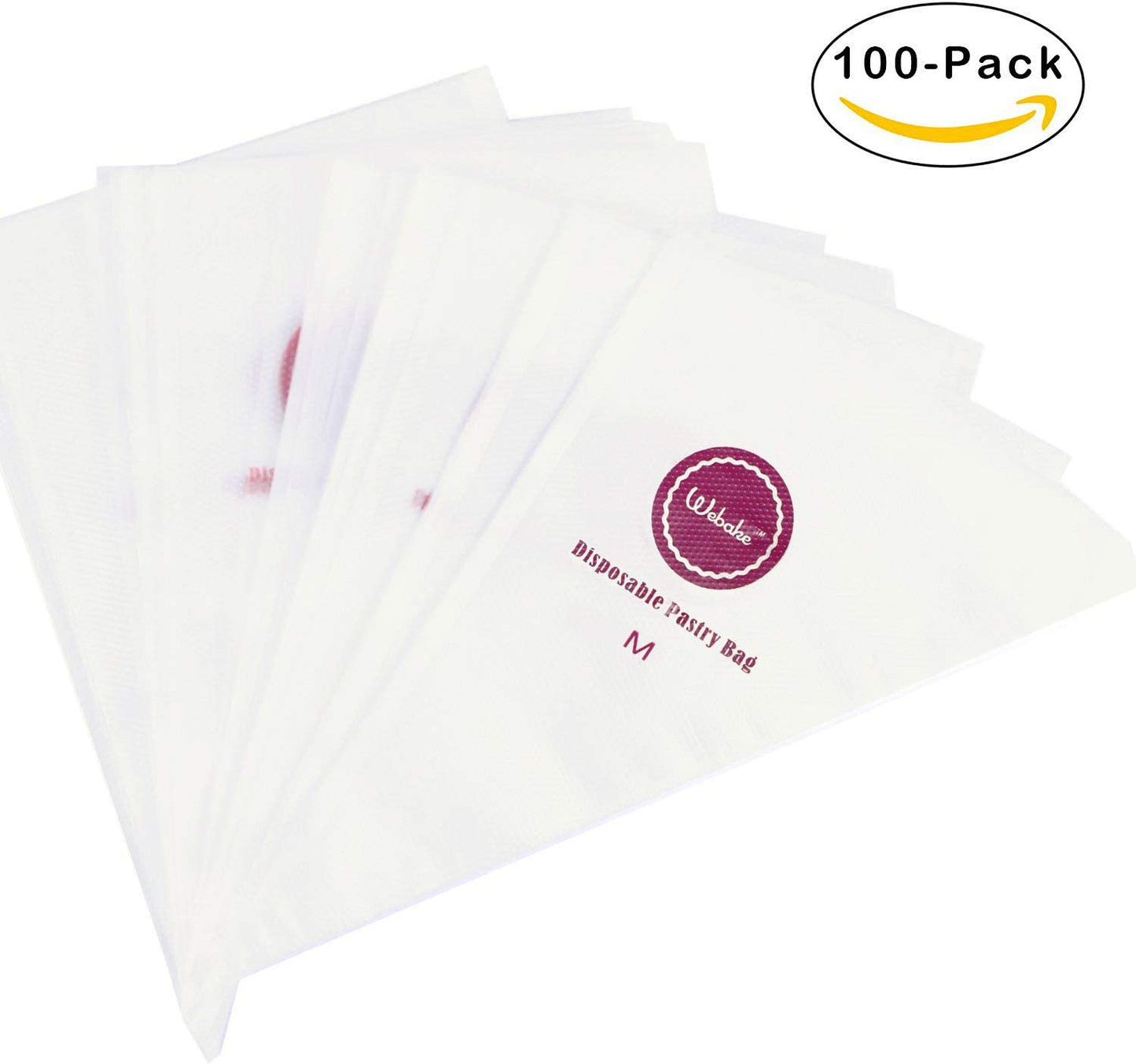 Webake 14 Inch Medium Decorating Icing Piping Frosting Bags (100 PCS)