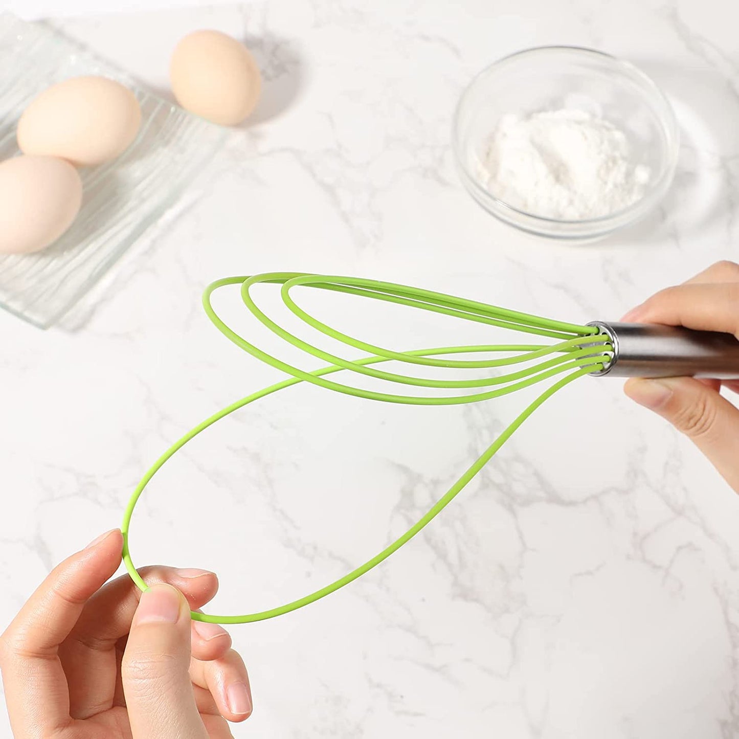 Webake Heat Resistant Non-stick Flat Whisk (Set of 3)