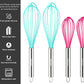 Webake 8 inch and 10 inch balloon nonstick egg beater silicone whisk with stainless steel handle,Set of 4