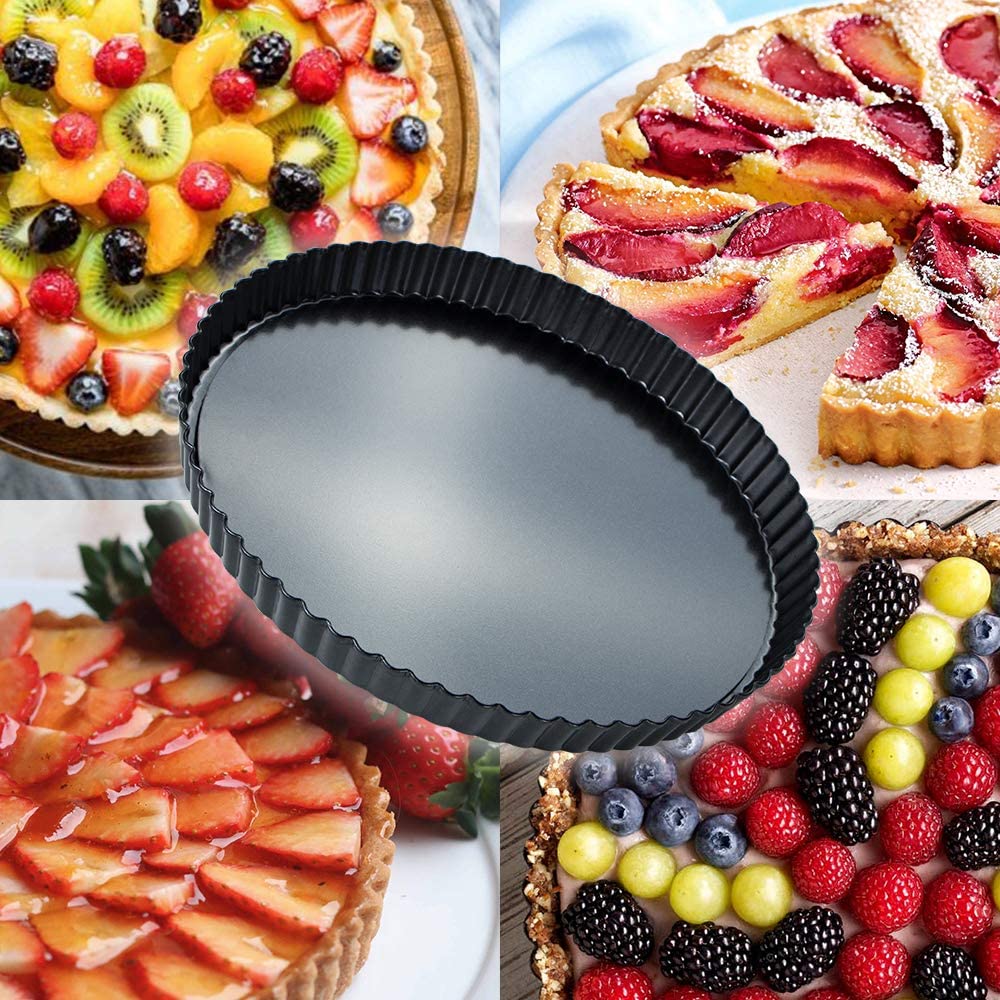 Webake 11 inch Removable Bottom Nonstick Tart Pie Pan