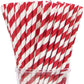 Webake 7.75x0.25 Inch Red Striped Drinking disposable Straws (200 Pack)