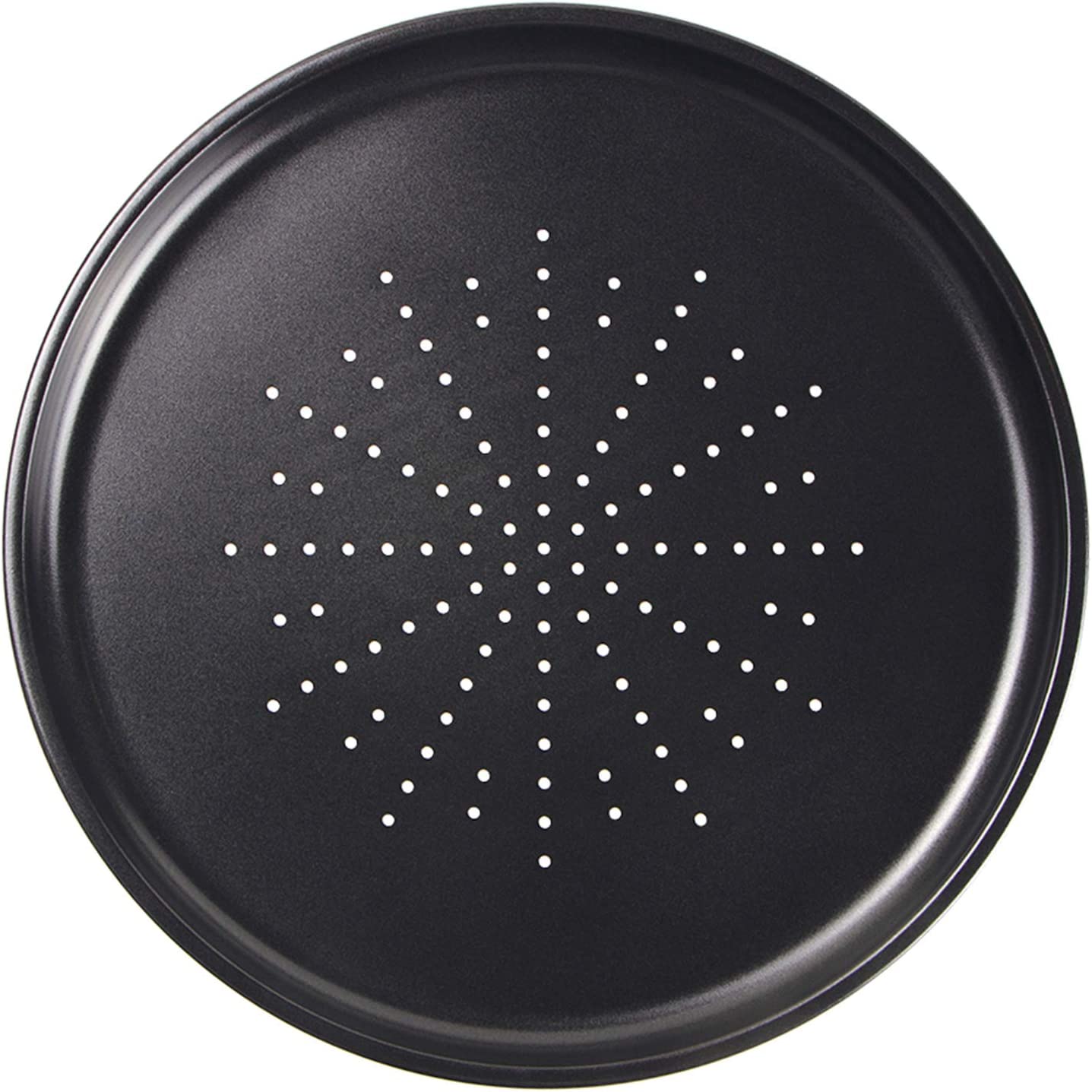 Webake 12 Inch Carbon Steel Perforated Round Vented Pizza Pan