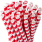 Webake 7.75x0.4 Inch Jumbo Valentine's Day Straws for Hot Drinks (100 Pack)