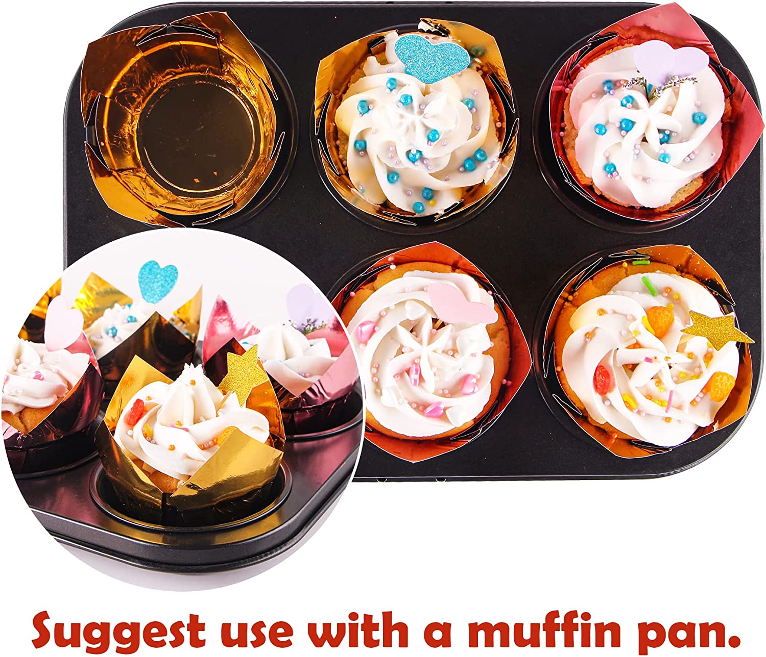 Muffin Pan - 12 Cup - Rose Gold - The Fancy Frog Boutique