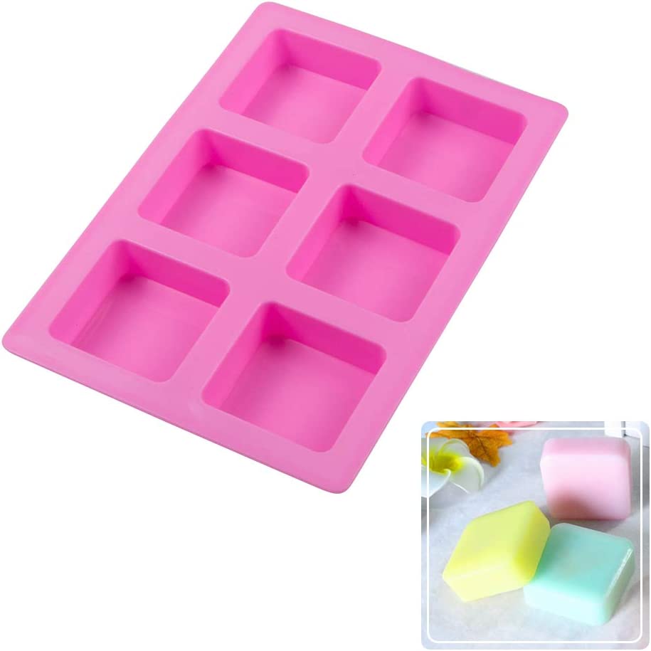 Webake silicone square bar smore brownie pan cornbread and muffin mold,Pack of 2