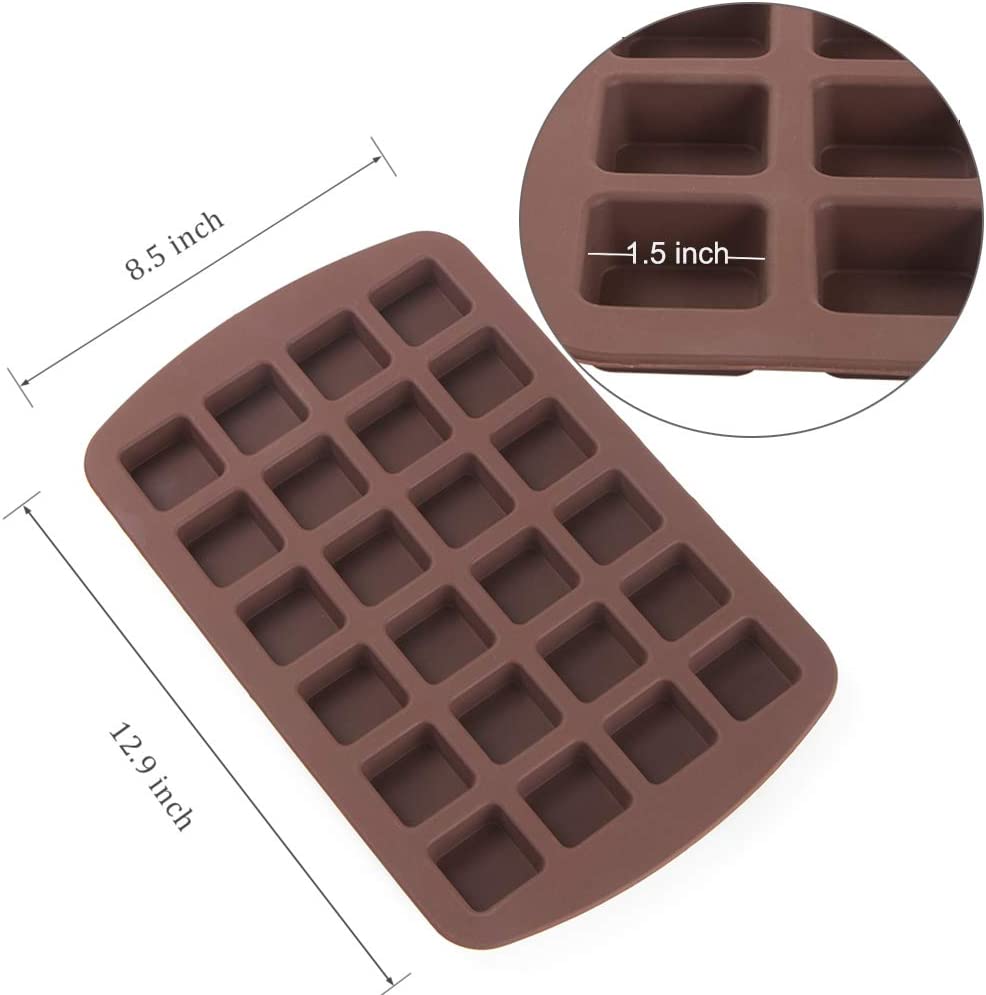 JOERSH Silicone Brownie Pan S'mores Molds (3 PCS) Non-Stick 2.6 Square  Silicone Baking Molds for Sandwich Cookies, Muffin, Cornbread, Brownie  Bites