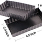 Webake 4.5x2.4 Inch non-stick mini removable bottom rectangular Quiche Tart Pan (4 pack)
