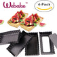 Webake 4.5x2.4 Inch non-stick mini removable bottom rectangular Quiche Tart Pan (4 pack)