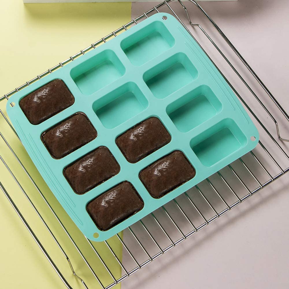 Webake silicone mini loaf pan rectangular cornbread candy pastry mold,LFGB standard