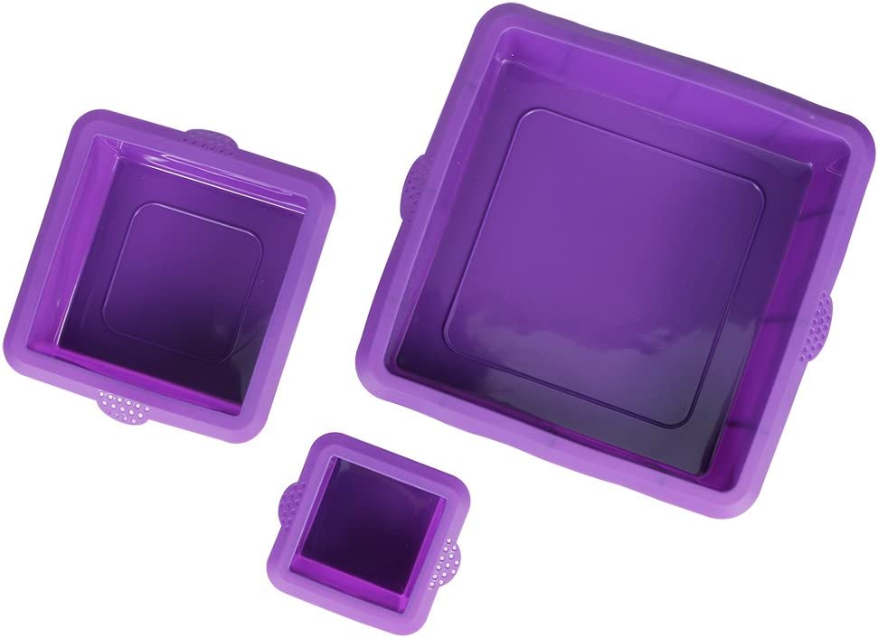  Webake Silicone Square Mold 3x3 Inch Mini Cake Pan for