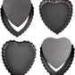 Webake 4.5x4 Inch Mini Heart Removable Bottom Valentine's Day Baking Tart Pan,Set of 4