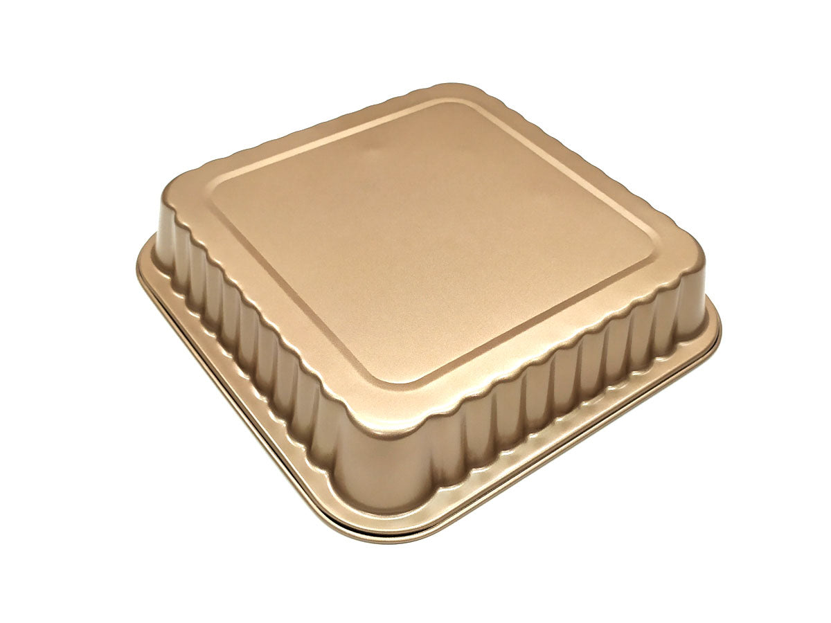 Webake 10.5x10.5 Inches Steel Reusable Rectangle Cake Pan
