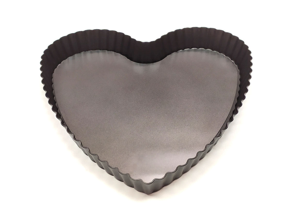 Webake 10 Inch Heart Shape Non-Stick Removable Bottom Pie Pan