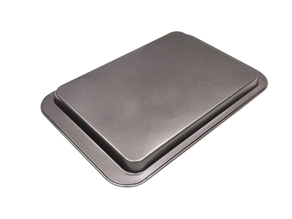 Webake 12.5x9 Inch Carbon Steel Non-Stick Pizza Pan for Oven