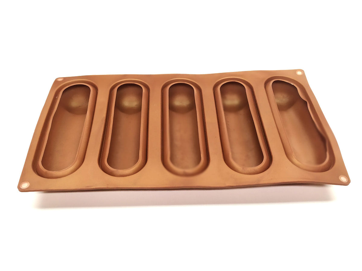 Webake 12 Inch 5 Cavity Food Grade Silicone Bakery Pastry Moulds