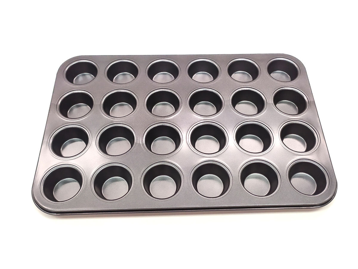 Webake 24 Cavity Non-Stick Steel Mini Muffin Tray