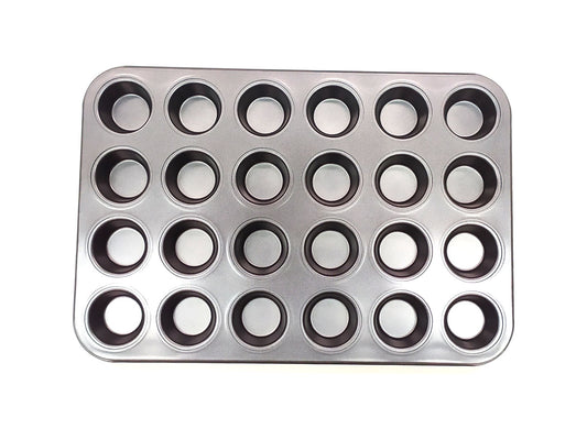 Webake 24 Cups Steel Removable Bottom Non Stick Muffin Pan Tray