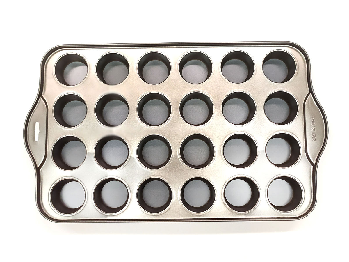 Webake 24 Cups Steel Removable Bottom Non Stick Muffin Pan Tray
