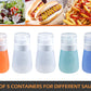 Webake 2oz silicone sauce salad dressing container condiment leak proof squeeze bottles with 2pcs cleaning brush (5 Pack)