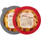Webake 9 - 11.5 Inch 2 Pack Adjustable  Silicone Pie Crust Protector Shield (Red and Grey)