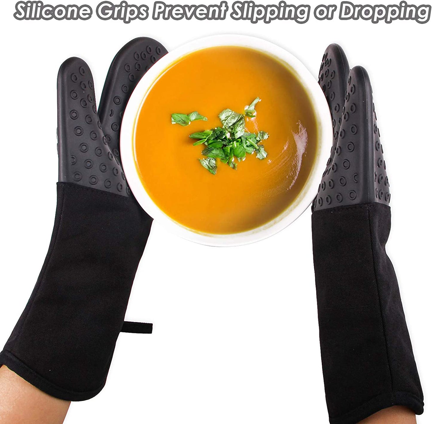 Webake 2 pcs silicone baking gloves and 2 pcs silicone hot pads oven mitts and pot holders