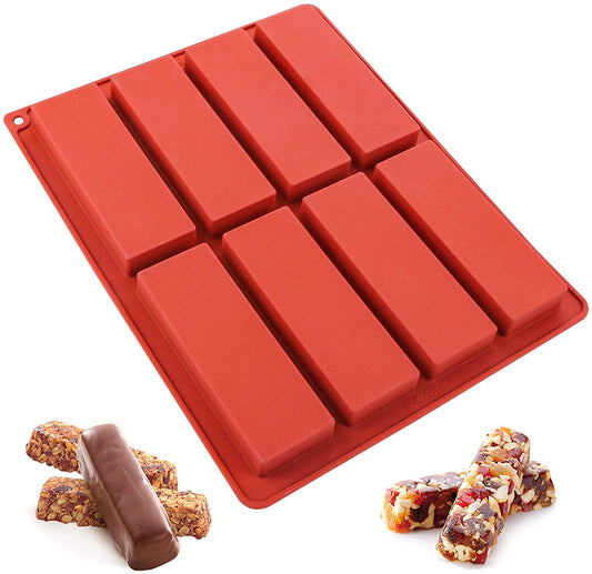 6 cell Flapjack Chocolate Candy Bar Silicone Bakeware Mould Cake Mold Pan  Fudge 5055739104609