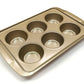Webake 6 Cups Steel Premium Non Stick Muffin Baking Pan