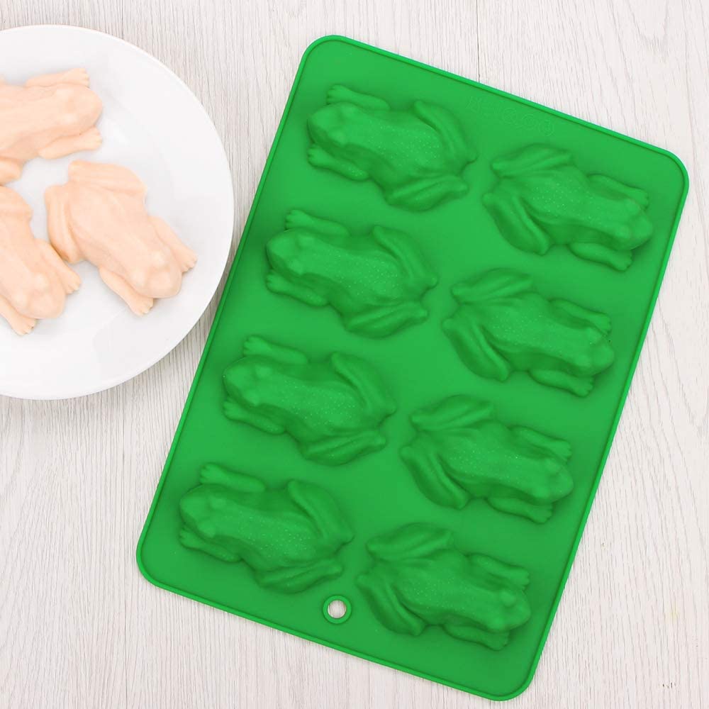 Webake Green Silicone Chocolate Frog Molds Candy Mold 2 Pack