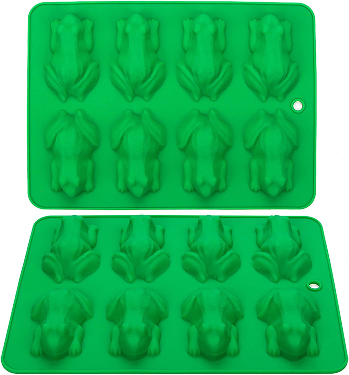 Webake Green Silicone Chocolate Frog Molds Candy Mold 2 Pack