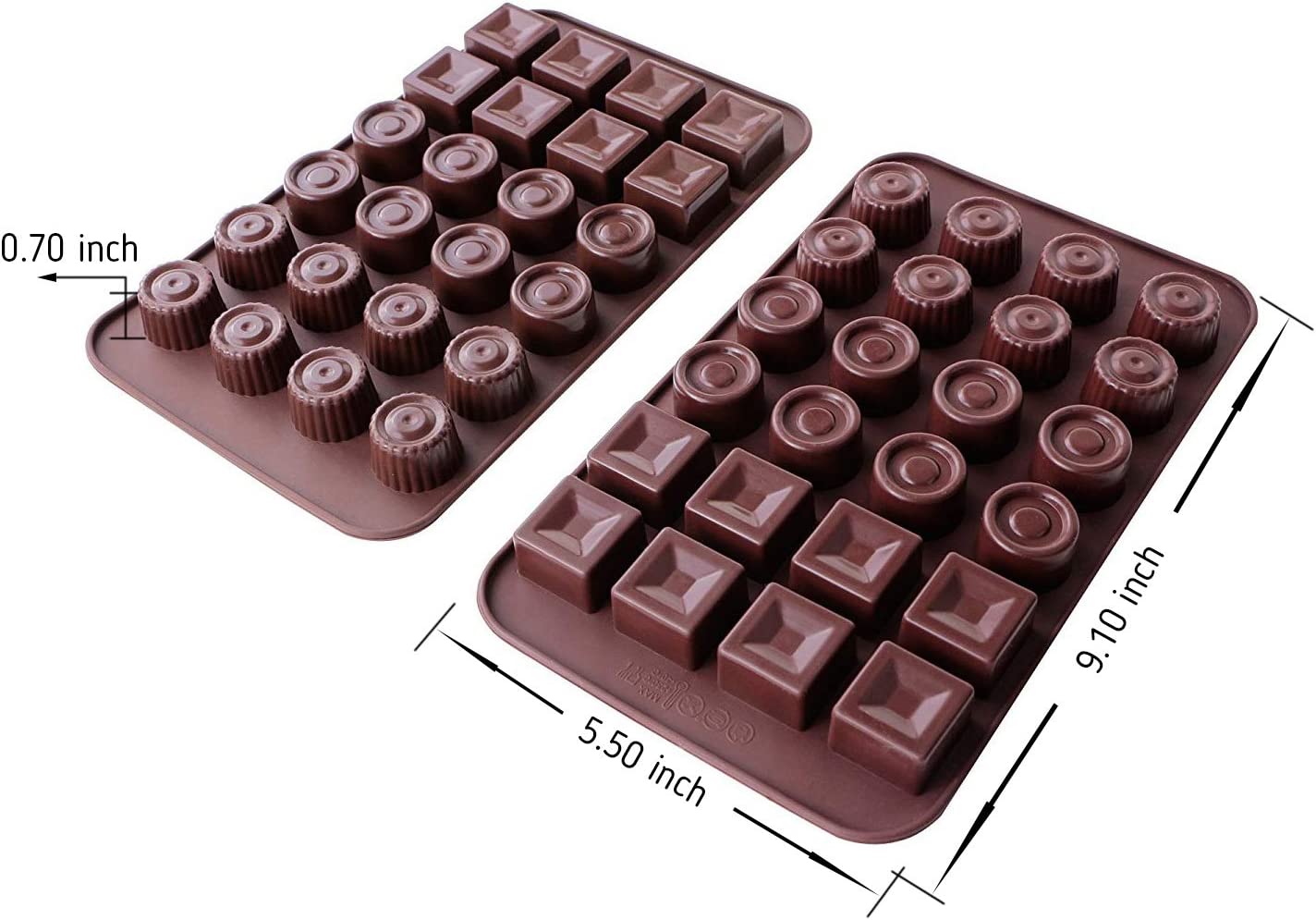 Webake Chocolate Molds Silicone Candy Molds for Gummy, Keto Fat Bombs