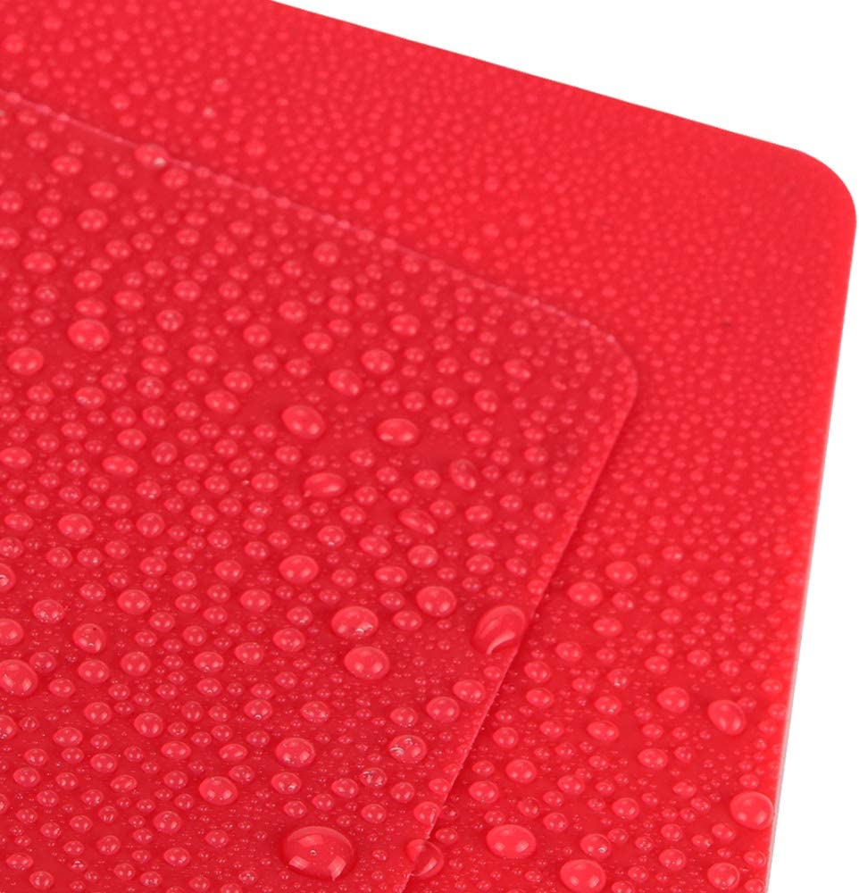 Webake 23.6" x 15.7" nonstick heat resistant countertop large pastry silicone mat (Red)