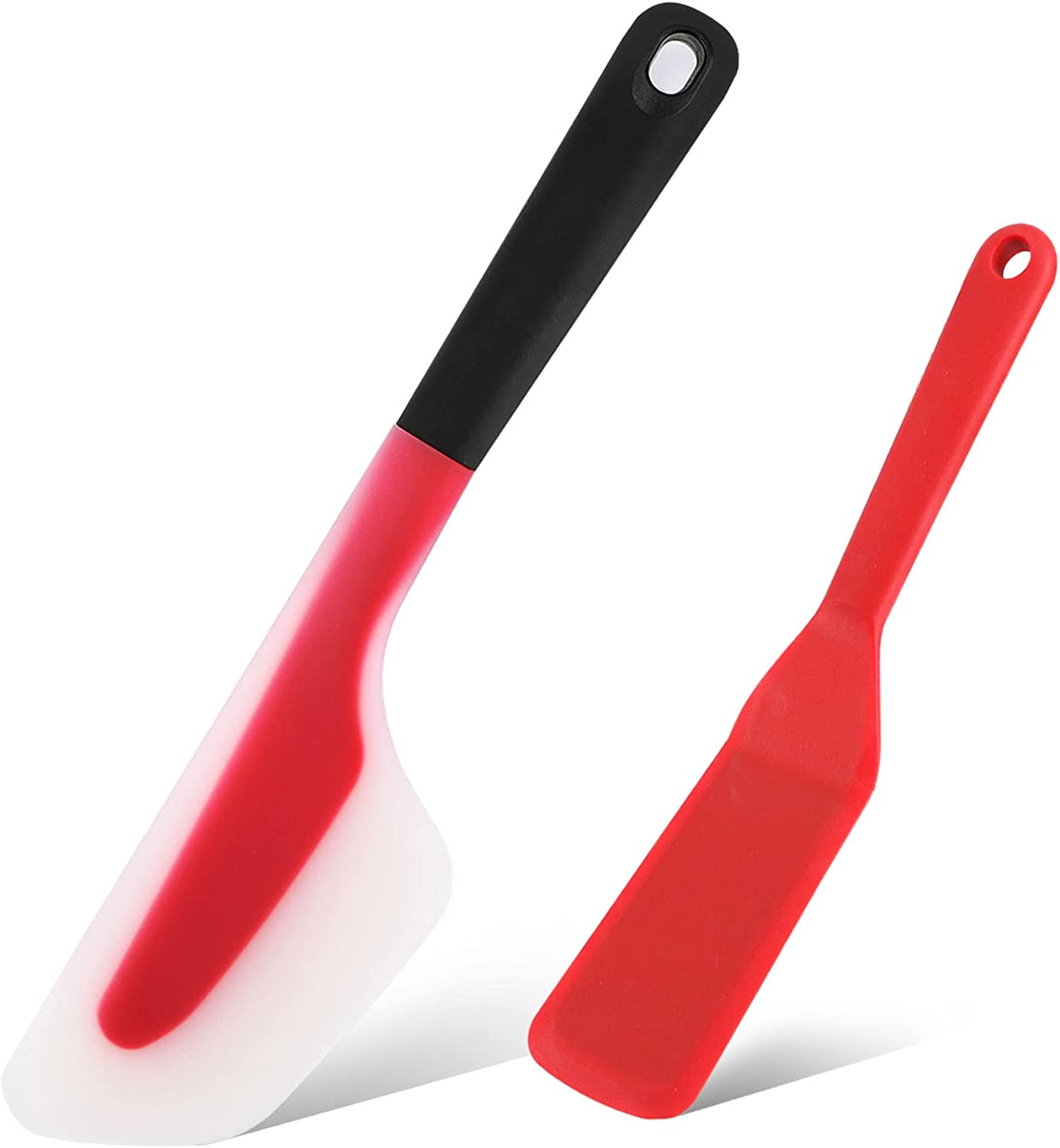 Webake omelette heat resistant non stick silicone long crep spatula,Set of 2