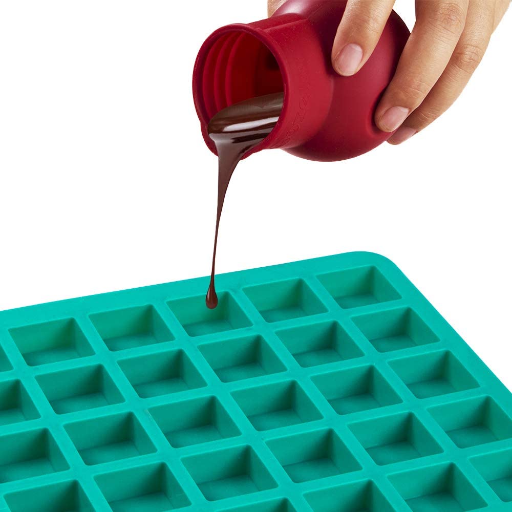 Webake Silicone 40-Cavity Caramel Peanut Butter Fudge Square Chocolate Mould