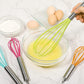 Webake Silicone Heat Resistant Non-Scratch Coated Kitchen Whisks (Set of 4)