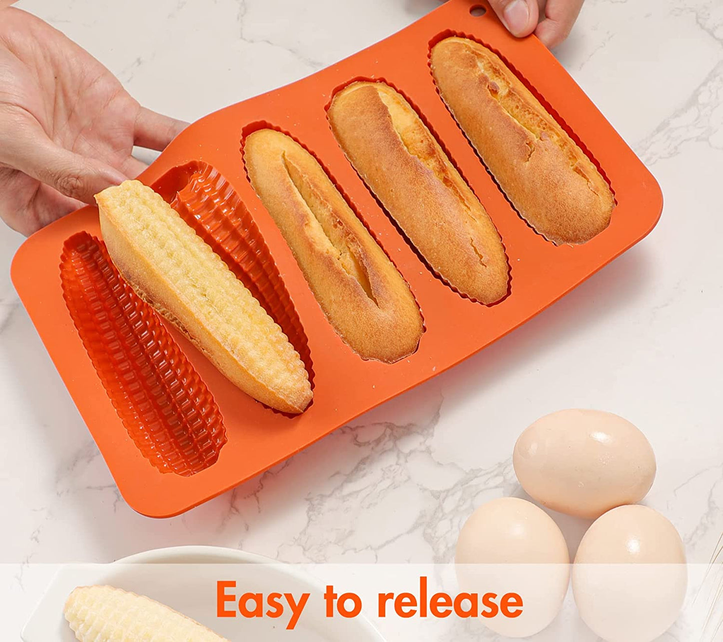 Webake Silicone Silicone Corn Stick Cob Bread Mold (2 Pack)