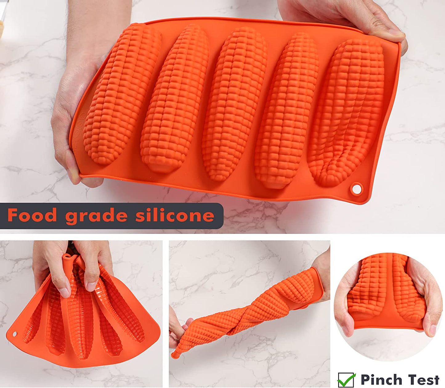 Webake Silicone Silicone Corn Stick Cob Bread Mold (2 Pack)