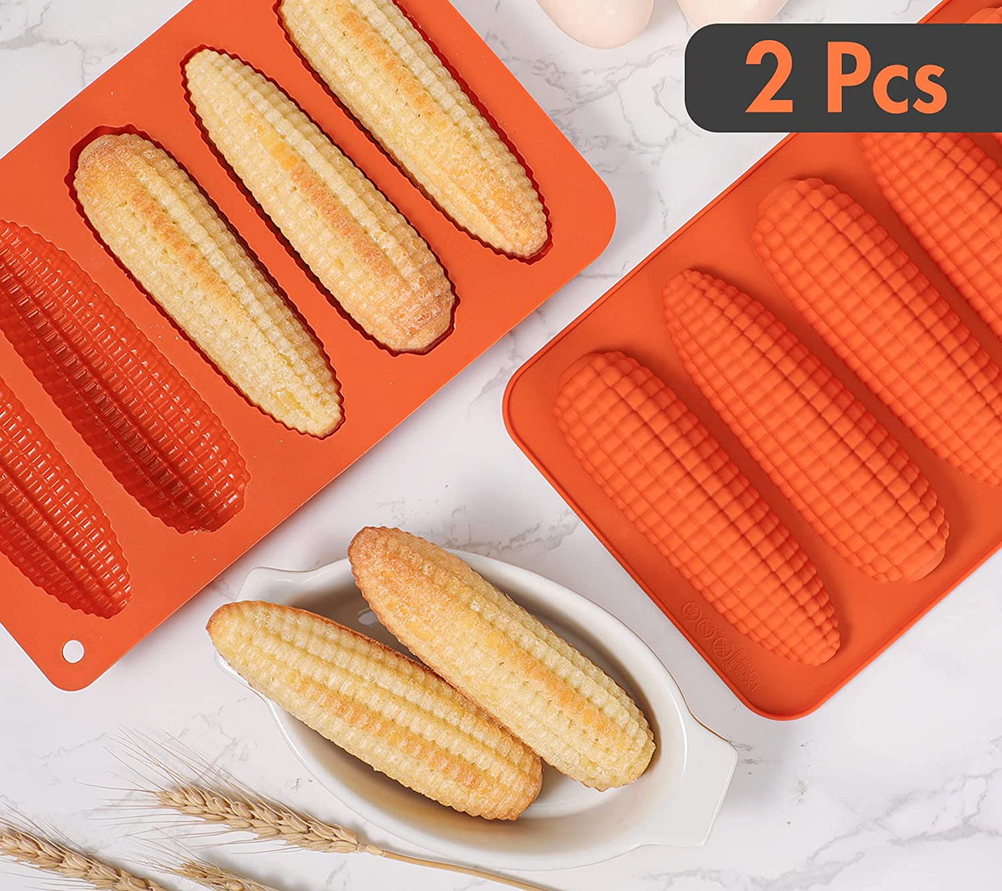 Webake Silicone Silicone Corn Stick Cob Bread Mold (2 Pack)