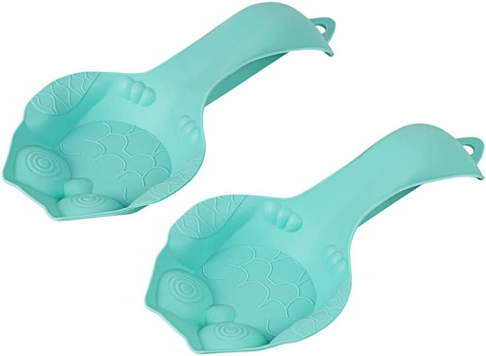 Webake silicone spoon rest owl shape cooking holder (2 Pack)