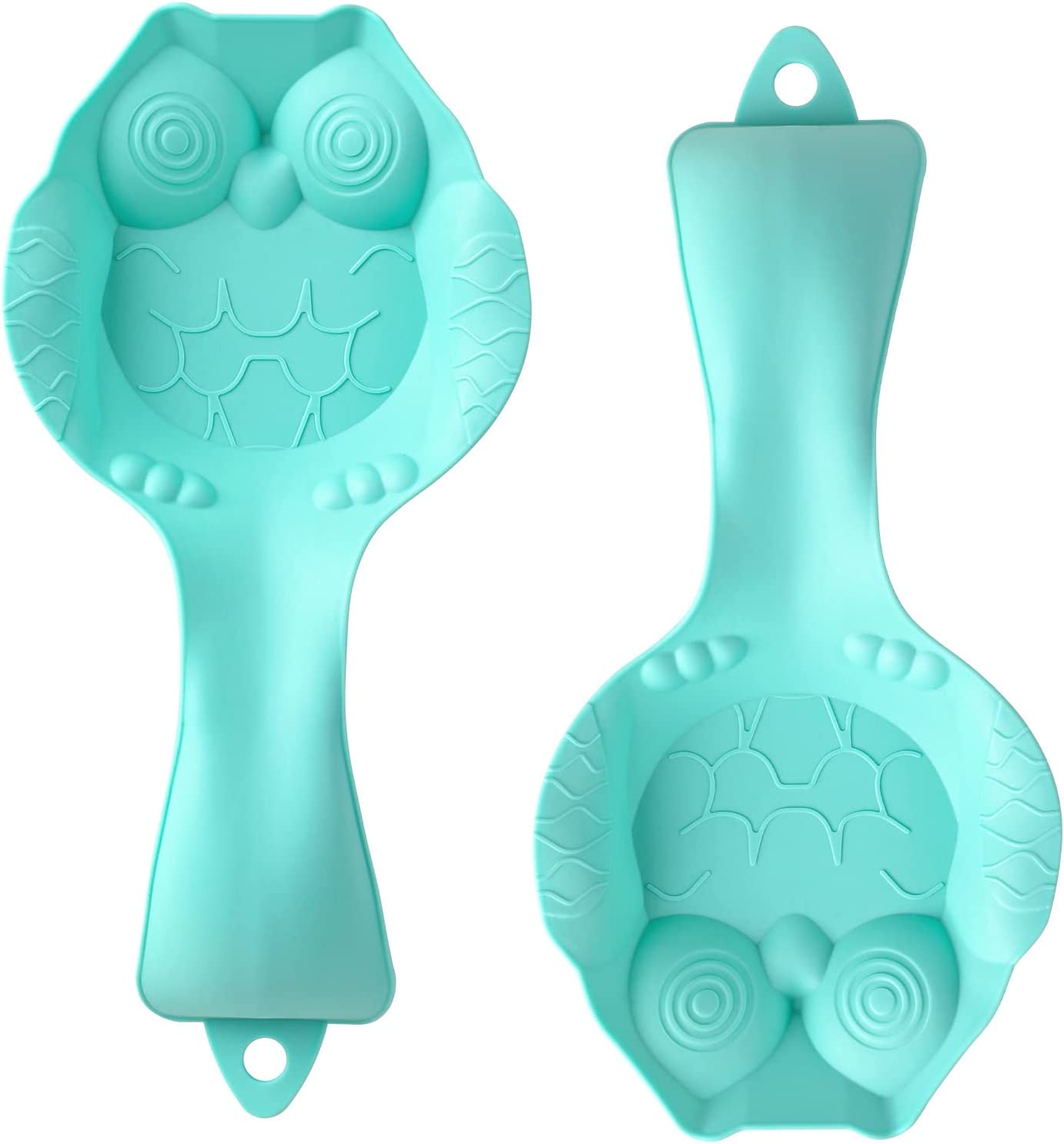 Webake silicone spoon rest owl shape cooking holder (2 Pack)