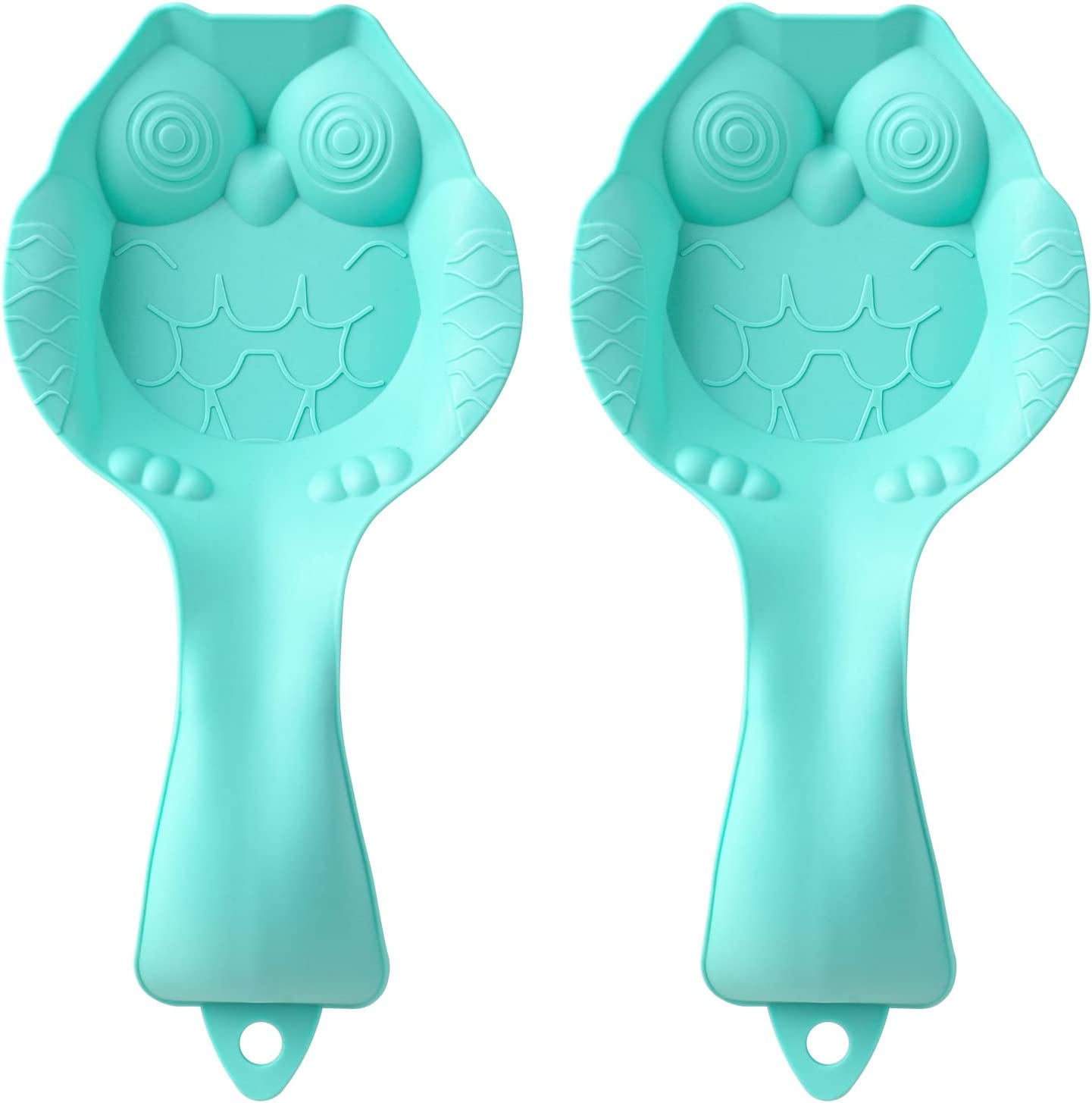 Webake silicone spoon rest owl shape cooking holder (2 Pack)