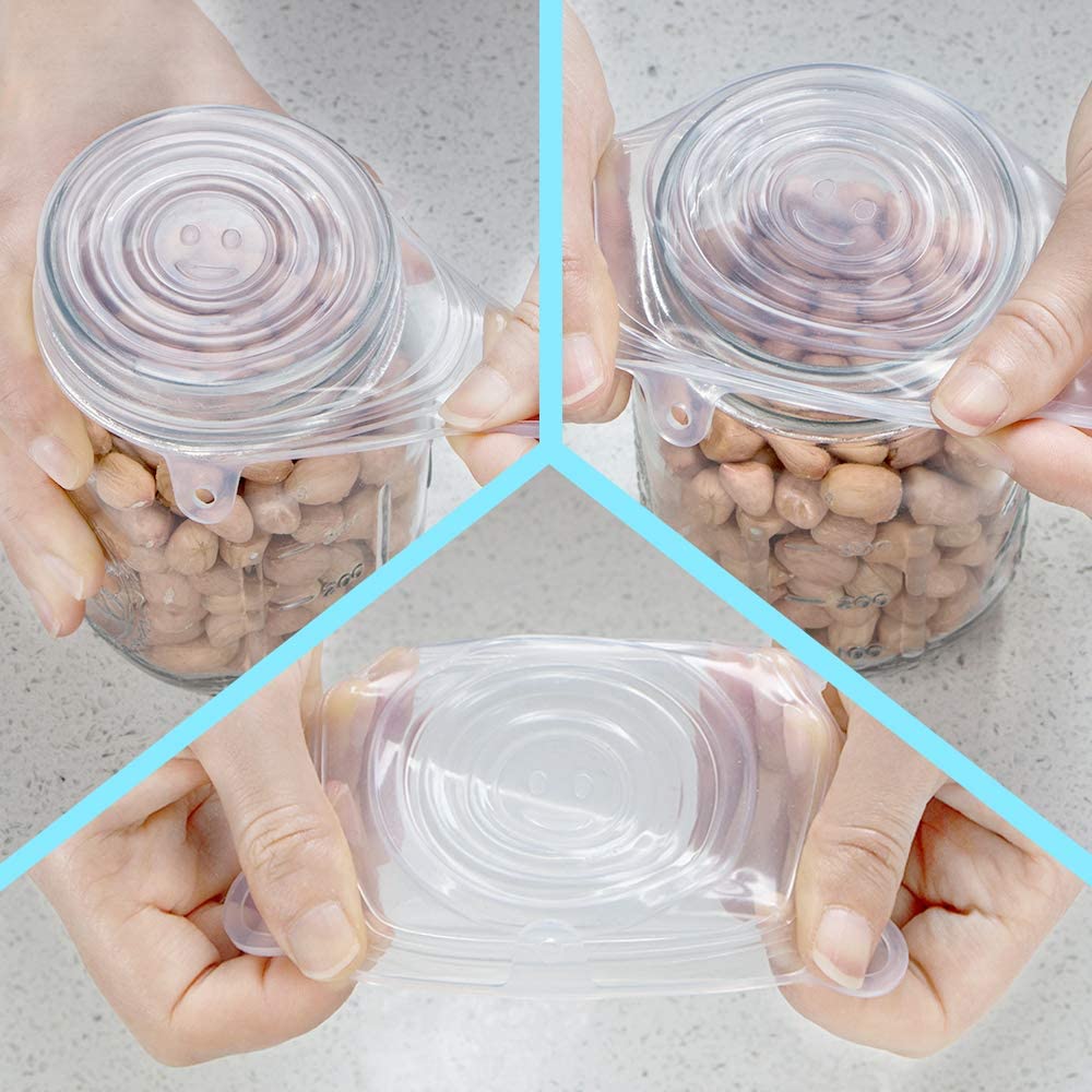 Silicone Stretch Lids, Reusable Durable Food Storage Lids For