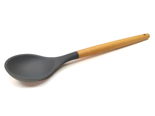 Webake Wooden Handle Non-Stick Silicone Cooking Spoon Utensils (12.52"x2.76")